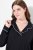 Ulla Popken 823030 Pyjama paitakauluksella Musta - Pyjama/Loungewear - 