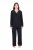 Ulla Popken 823030 Pyjama paitakauluksella Musta - Pyjama/Loungewear - 