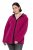 Ulla Popken 823371 Huppullinen teddytakki tikatuilla taskuilla Fuksia - Fleecevaatteet - 