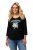 Ulla Popken Horticultural Graphic Floral Tee Black - Painetut T-paidat naisille - 