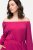 Ulla Popken 827740 Jerseymekko 3/4-hihoilla Roosa - Midimekot - Midimekot isoissa ko'oissa