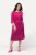 Ulla Popken 827740 Jerseymekko 3/4-hihoilla Roosa - Midimekot - Midimekot isoissa ko'oissa