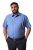 Men+ 758 Lyhythihainen Business-paita avoimella kauluksella Vaaleansininen - Kauluspaidat - Miesten isot kauluspaidat 2XL – 8XL