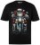 Men+ 148 T-paita bellyfit Joulupukki moottoripyörällä Musta - T-paidat - Isot T-paidat 2XL – 14XL