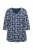 Ulla Popken Snowflake Print 3/4 Sleeve A-Line Tee Navy - Painetut T-paidat naisille - 