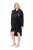 Ulla Popken 834550 Pitkähihainen mekko hupulla Musta - Collegemekot - 