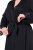 Ulla Popken 834837 Kimono-aamutakki pitsillä Musta - Aamutakit & kylpytakit - 