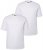 Men+ 285 Pyöreäaukkoinen T-paita Valkoinen 2 kpl - T-paidat - Isot T-paidat 2XL – 14XL