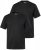 Men+ 299 V-aukkoinen T-paita Musta 2 kpl - T-paidat - Isot T-paidat 2XL – 14XL