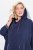 Ulla Popken 837190 Huppullinen oleskeluponcho Tummanlila - Pyjama/Loungewear - 