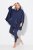 Ulla Popken 837190 Huppullinen oleskeluponcho Tummanlila - Pyjama/Loungewear - 