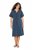 Ulla Popken 837403 Lyhythihainen jerseymekko Tummansininen - Trikoomekot - 