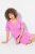 Ulla Popken 840115 Lyhythihainen jerseymekko Roosa - Trikoomekot - 