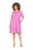 Ulla Popken 840115 Lyhythihainen jerseymekko Roosa - Trikoomekot - 