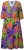 Ulla Popken 841034 Kuviollinen mekko 3/4-hihoilla Tummansininen - Maksimekot - Isojen kokojen maksimekot