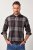 JP1880 Shirt Flannel Long Sleeve Dark Brown - Kauluspaidat - Miesten isot kauluspaidat 2XL – 8XL