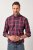 JP1880 Checked Shirt Long Sleeve Red - Kauluspaidat - Miesten isot kauluspaidat 2XL – 8XL