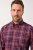 JP1880 Checked Shirt Long Sleeve Red - Kauluspaidat - Miesten isot kauluspaidat 2XL – 8XL