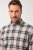 JP1880 Checked Flannel Shirt Long Sleeve Dark Dusty Pink - Kauluspaidat - Miesten isot kauluspaidat 2XL – 8XL