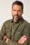 JP1880 Denim Shirt Long Sleeve Olive Green - Kauluspaidat - Miesten isot kauluspaidat 2XL – 8XL