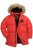 JP1880 Parka Quilted Faux Fur Hood Red - Takit - Miesten Takit, isot koot – 2XL – 12XL
