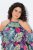 Ulla Popken 842471 Kuviollinen midimekko Tummansininen - Midimekot - Midimekot isoissa ko'oissa
