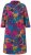 Ulla Popken 843180 Kukkakuvioinen jerseymekko Petrooli - Naisten mekot isot koot - Mekot kaikille koille