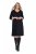 Ulla Popken 843326 Collegemekko 3/4-hihoilla Musta - Collegemekot - 