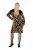 Ulla Popken 845378 Eläinkuvioinen neulemekko Beige - Iltapuvut - Juhlamekot plus-koossa
