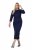 Ulla Popken 845705 Jerseymekko Tummansininen - Midimekot - Midimekot isoissa ko'oissa