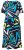 Ulla Popken 847324 Kuviollinen midimekko Tummansininen - Midimekot - Midimekot isoissa ko'oissa