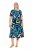Ulla Popken 847324 Kuviollinen midimekko Tummansininen - Midimekot - Midimekot isoissa ko'oissa