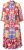 Ulla Popken 848015 Kuviollinen midimekko kiristysnauhalla Roosa - Midimekot - Midimekot isoissa ko'oissa