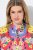 Ulla Popken 848015 Kuviollinen midimekko kiristysnauhalla Roosa - Midimekot - Midimekot isoissa ko'oissa