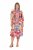 Ulla Popken 848015 Kuviollinen midimekko kiristysnauhalla Roosa - Midimekot - Midimekot isoissa ko'oissa