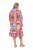 Ulla Popken 848015 Kuviollinen midimekko kiristysnauhalla Roosa - Midimekot - Midimekot isoissa ko'oissa