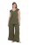 Ulla Popken 848131 Pyjama pitsillä Oliivinvihreä - Pyjama/Loungewear - 