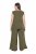 Ulla Popken 848131 Pyjama pitsillä Oliivinvihreä - Pyjama/Loungewear - 