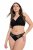 Ulla Popken 848522 String-alushousut pitsillä 3 kpl Musta - Alushousut - 