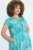 Ulla Popken 848696 Kuviollinen midimekko V-aukolla Turkoosi - Midimekot - Midimekot isoissa ko'oissa