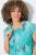 Ulla Popken 848696 Kuviollinen midimekko V-aukolla Turkoosi - Midimekot - Midimekot isoissa ko'oissa