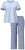 Ulla Popken 849850 Ruudullinen pyjama Vaaleansininen - Pyjama/Loungewear - 