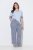 Ulla Popken 849850 Ruudullinen pyjama Vaaleansininen - Pyjama/Loungewear - 