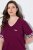 Ulla Popken 849850 Ruudullinen pyjama Marjanpunainen - Pyjama/Loungewear - 