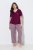 Ulla Popken 849850 Ruudullinen pyjama Marjanpunainen - Pyjama/Loungewear - 