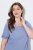 Ulla Popken 850045 Lyhythihainen pyjama Vaaleansininen - Pyjama/Loungewear - 