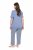 Ulla Popken 850045 Lyhythihainen pyjama Vaaleansininen - Pyjama/Loungewear - 