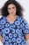 Ulla Popken 850121 Lyhythihainen jerseymekko V-aukolla Sininen - Trikoomekot - 