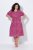 Ulla Popken 850346 Kuviollinen mekko V-aukolla Roosa - Midimekot - Midimekot isoissa ko'oissa