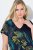 Ulla Popken 850393 Kuviollinen sifonkimekko Tummansininen - Kesämekot - Kesämekot isoissa kooissa
